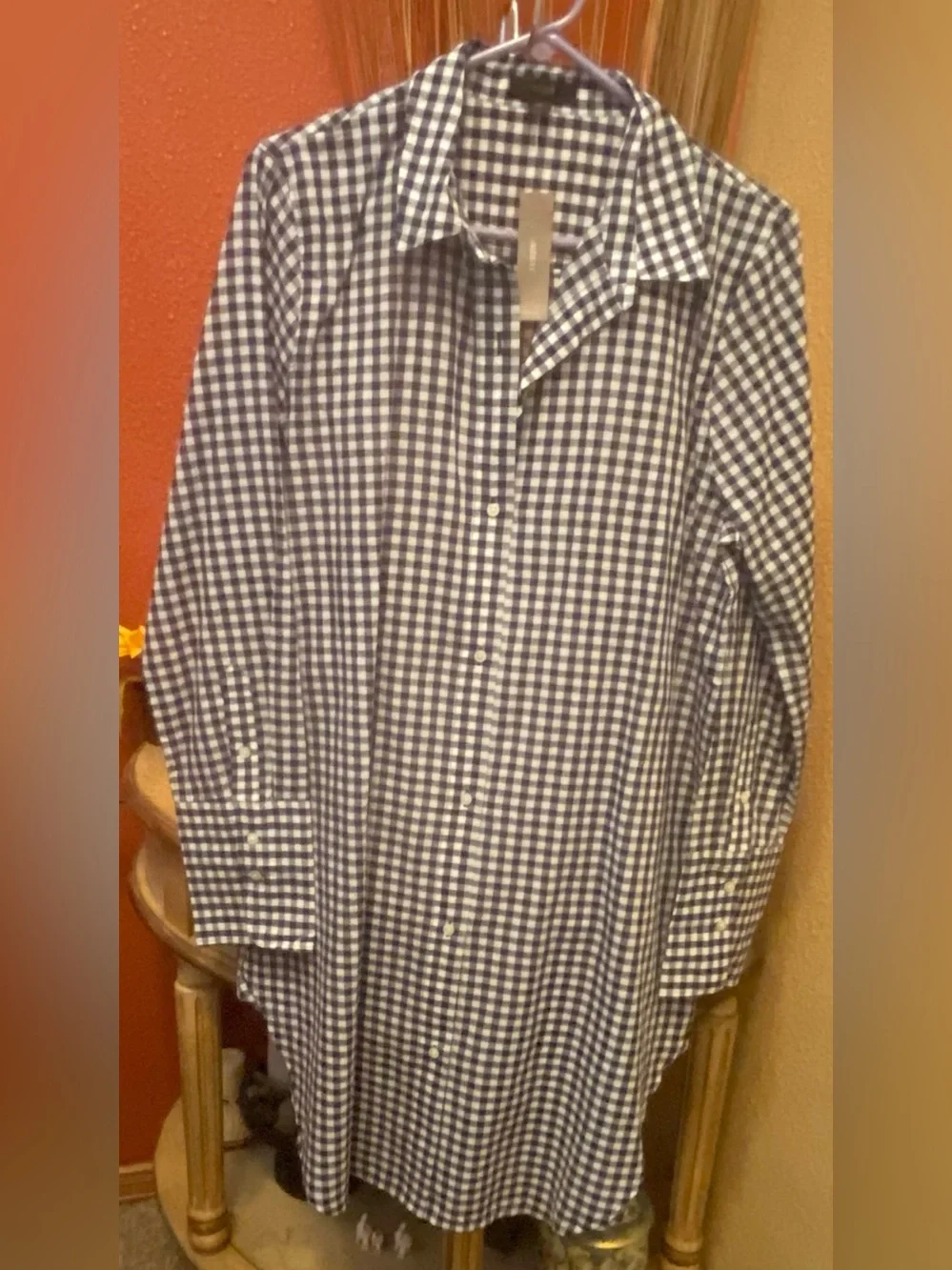 J.Crew - NEW - Gingham Cotton Voile Beach Shirt - Picture 4 of 10